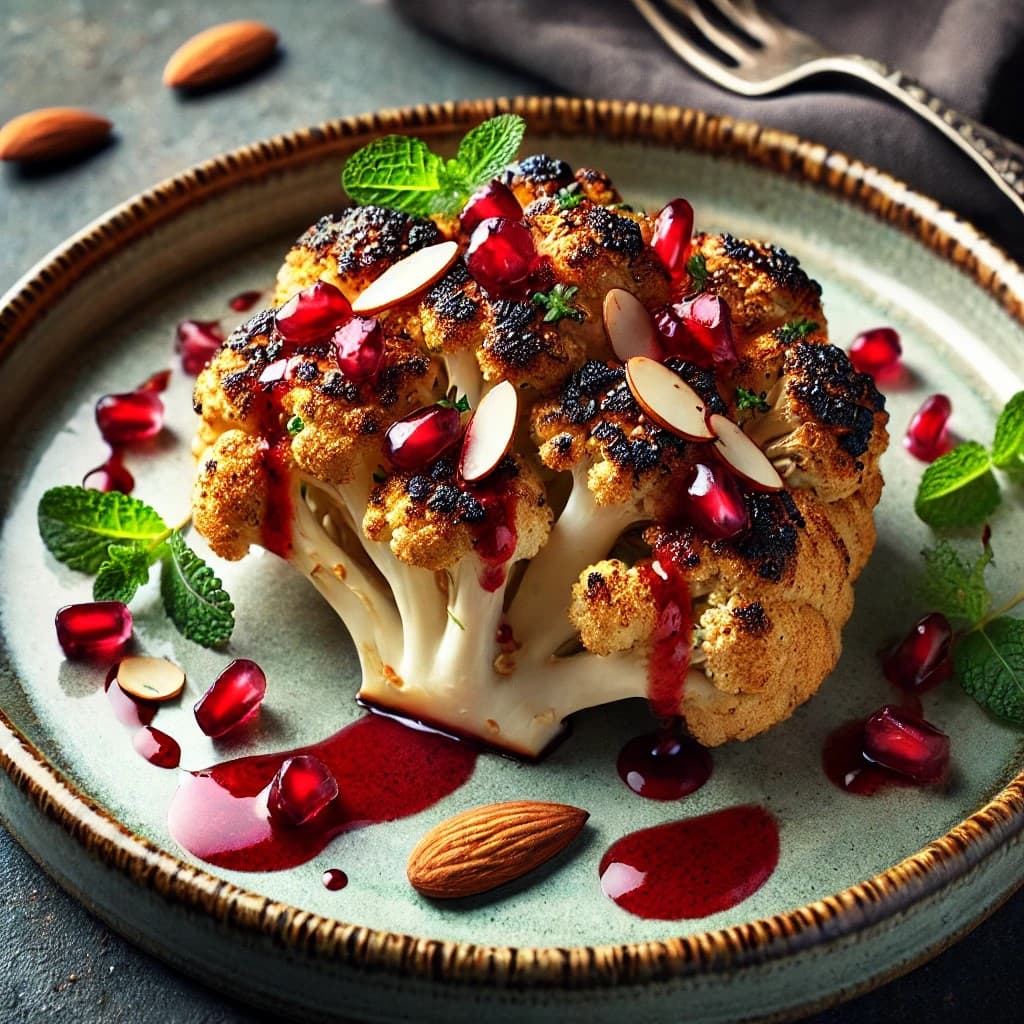 Ash-Crusted Cauliflower Steak (Vegan)